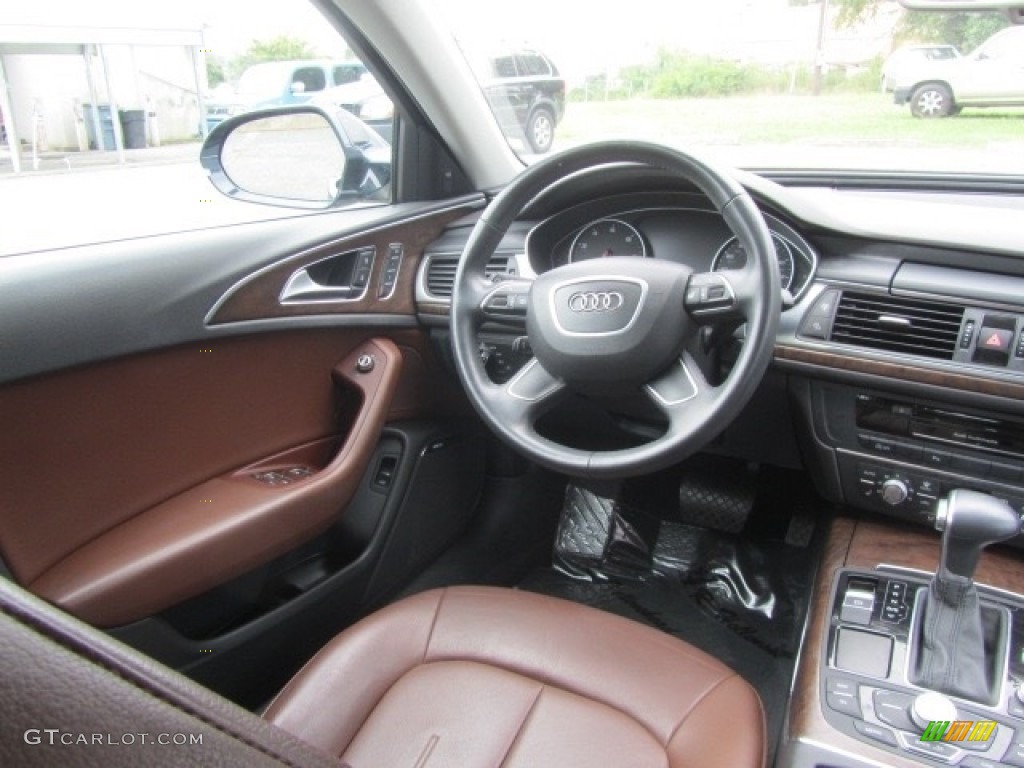 2014 A6 3.0T quattro Sedan - Moonlight Blue Metallic / Nougat Brown photo #12