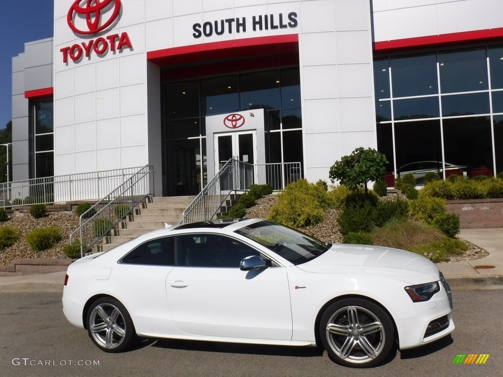 2014 S5 3.0T Premium Plus quattro Coupe - Ibis White / Black photo #2