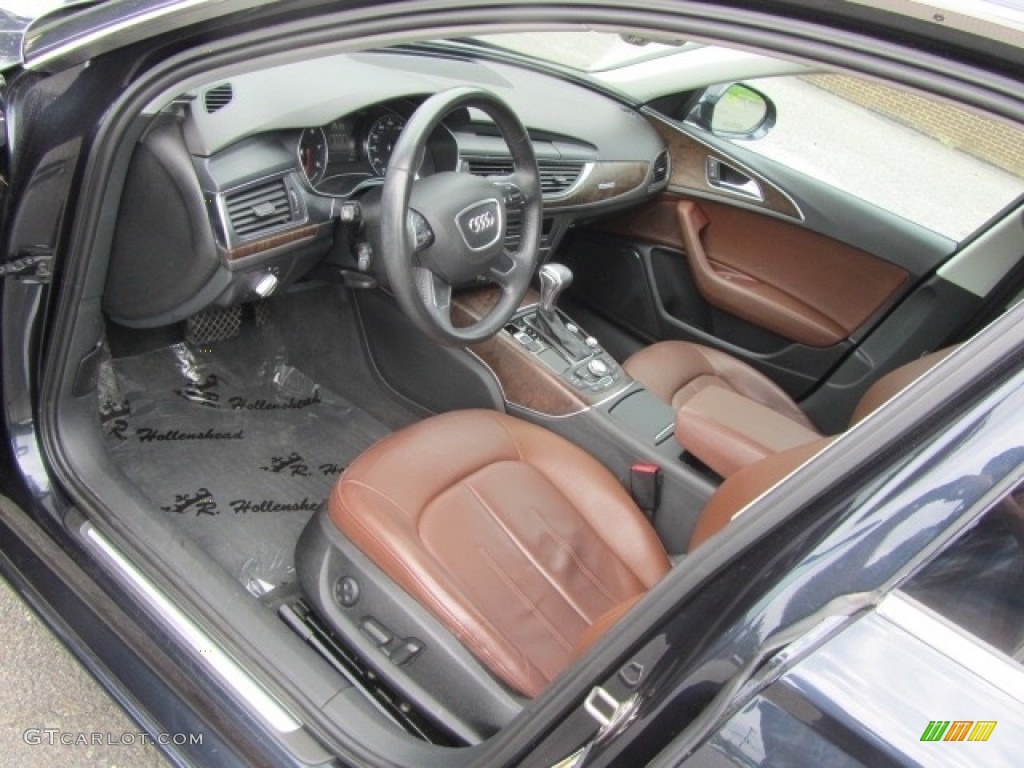 2014 A6 3.0T quattro Sedan - Moonlight Blue Metallic / Nougat Brown photo #17