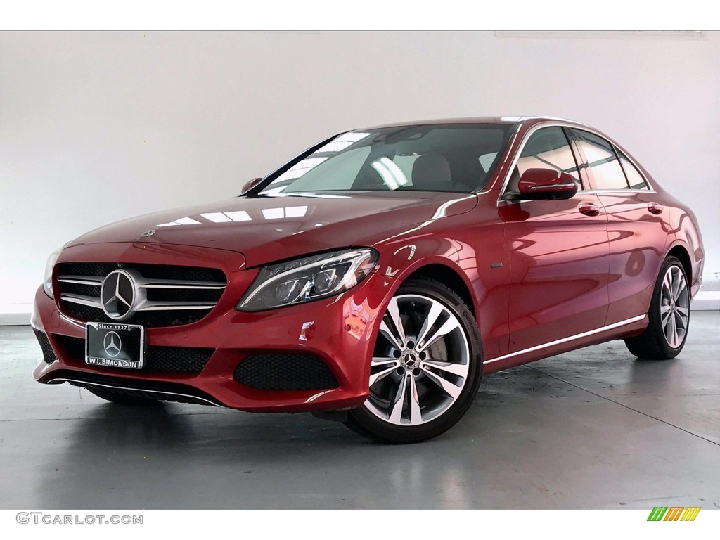 designo Cardinal Red Metallic 2018 Mercedes-Benz C 350e Plug-in Hybrid Sedan Exterior Photo #139272812