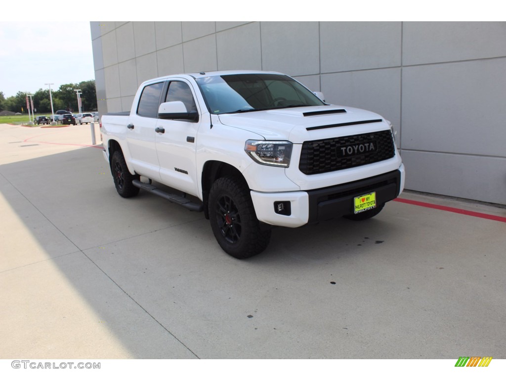 2019 Tundra TRD Pro CrewMax 4x4 - Super White / TRD Pro Black w/Red Accent photo #2