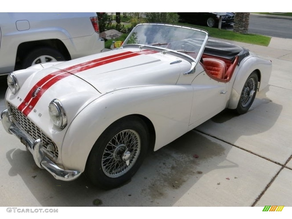 White 1958 Triumph TR3 Roadster Exterior Photo #139275998
