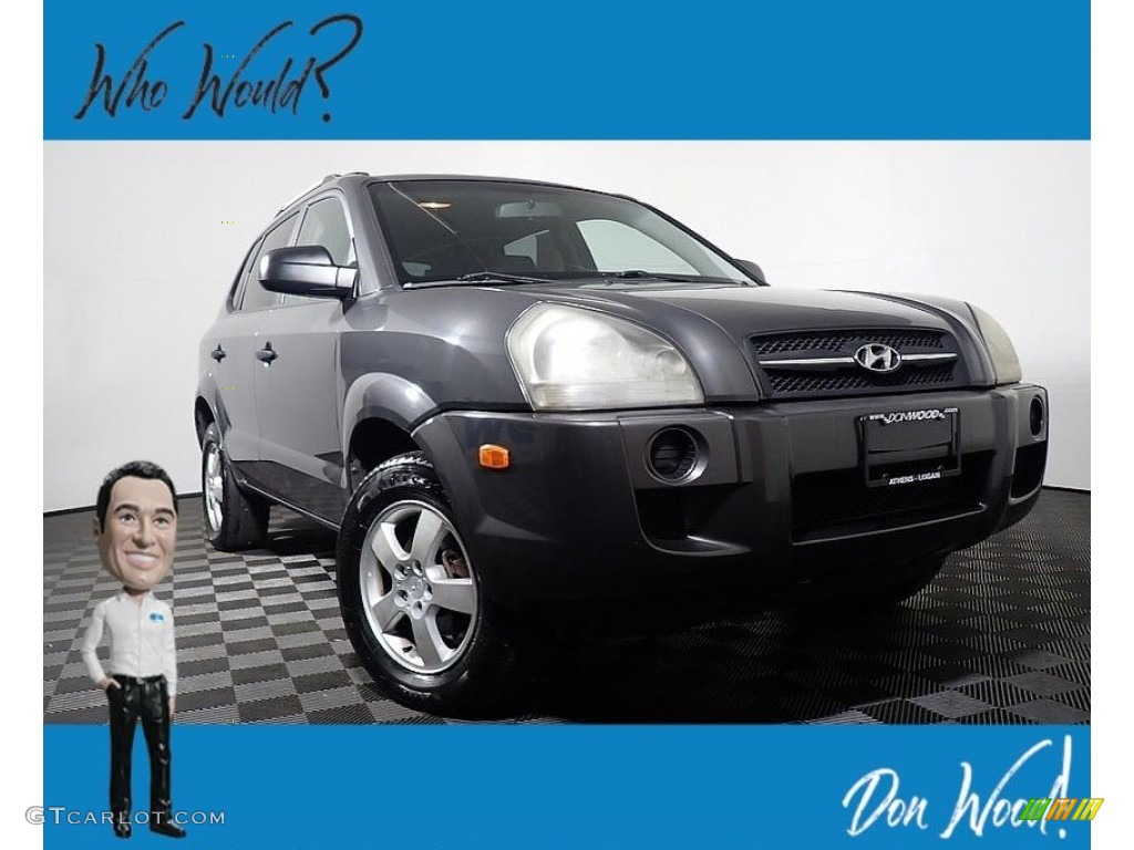 2007 Tucson GLS - Dark Titanium Gray Metallic / Gray photo #1