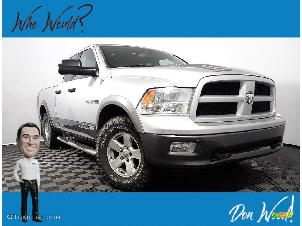 2010 Ram 1500 TRX4 Quad Cab 4x4 - Bright Silver Metallic / Dark Slate Gray photo #1