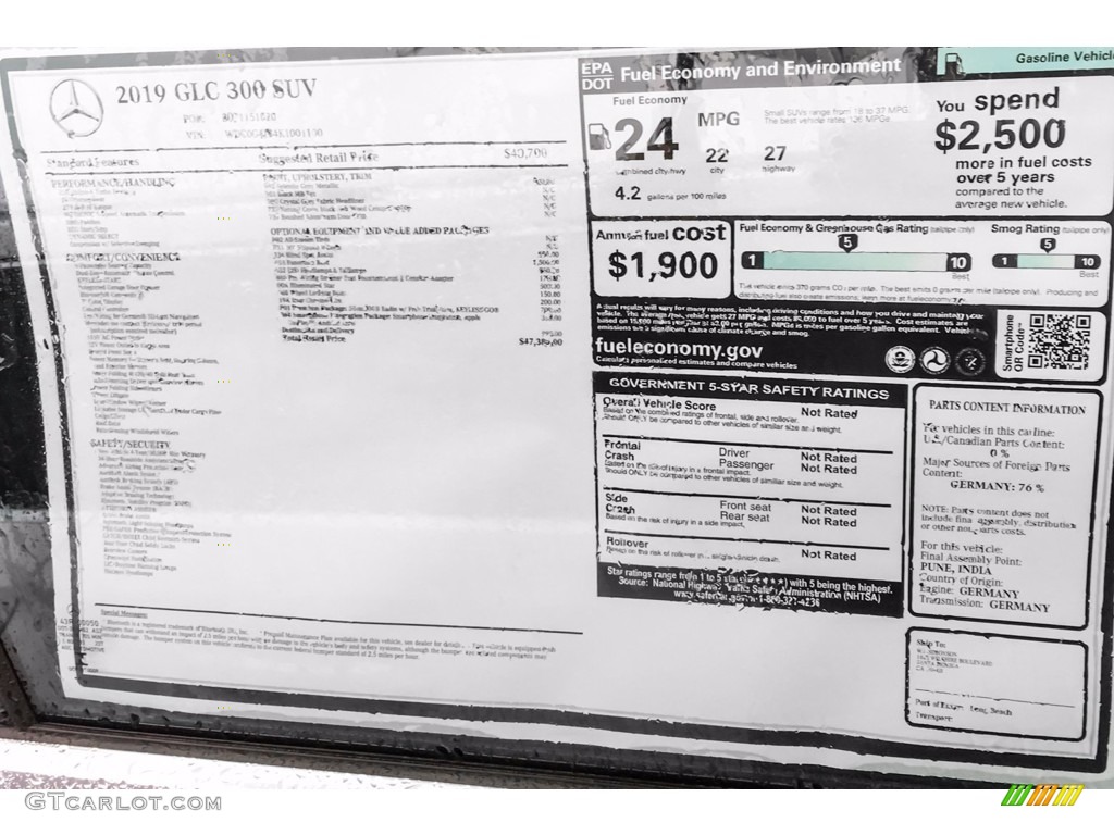 2019 GLC 300 - Selenite Grey Metallic / Black photo #10