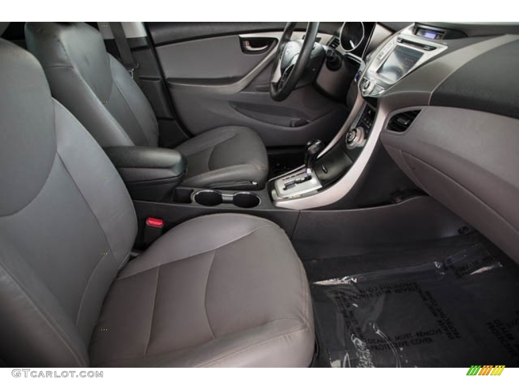 2012 Elantra Limited - Titanium Gray Metallic / Gray photo #22