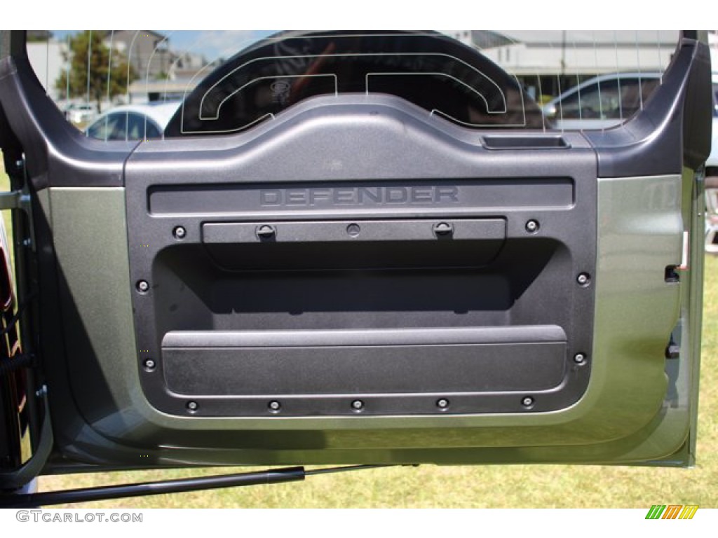 2020 Land Rover Defender 110 SE Khaki Door Panel Photo #139286409