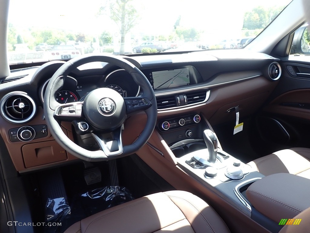 2020 Alfa Romeo Stelvio TI Sport AWD Black/Chocolate Dashboard Photo #139287603