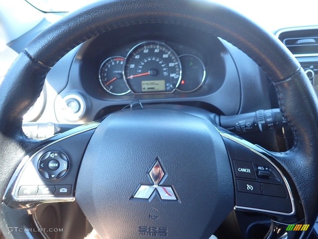 2017 Mitsubishi Mirage SE Black Steering Wheel Photo #139288143