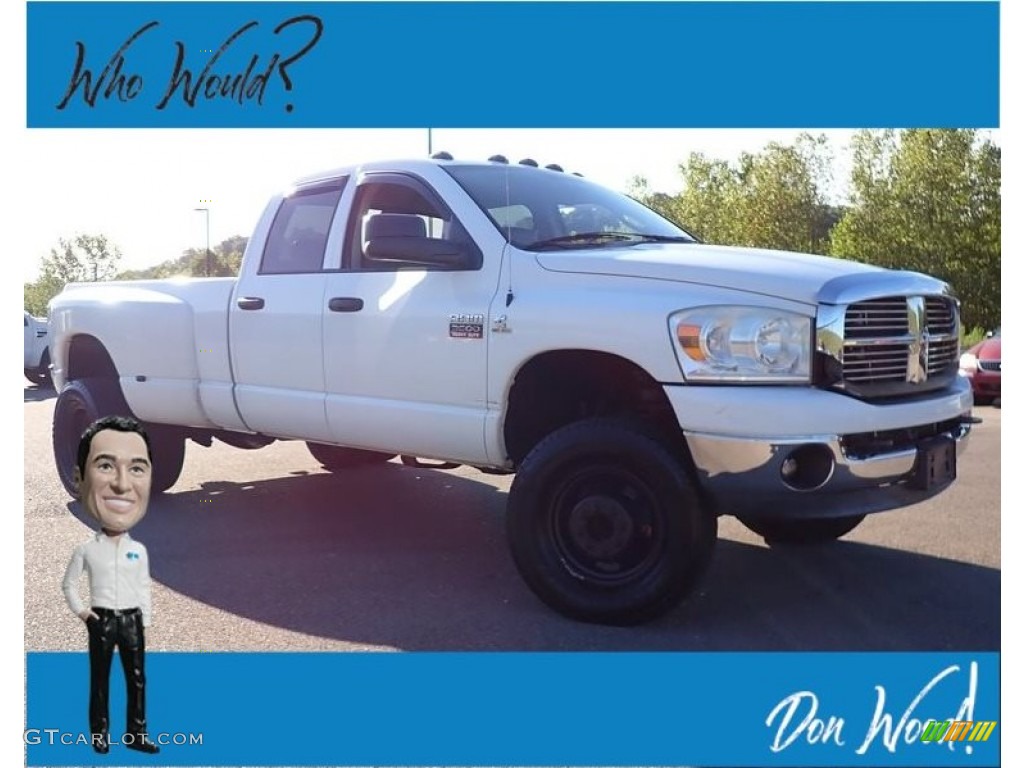 Bright White Dodge Ram 3500