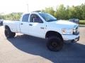 2008 Bright White Dodge Ram 3500 SLT Quad Cab 4x4 Dually  photo #2