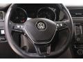 Titan Black 2015 Volkswagen Jetta TDI SEL Sedan Steering Wheel
