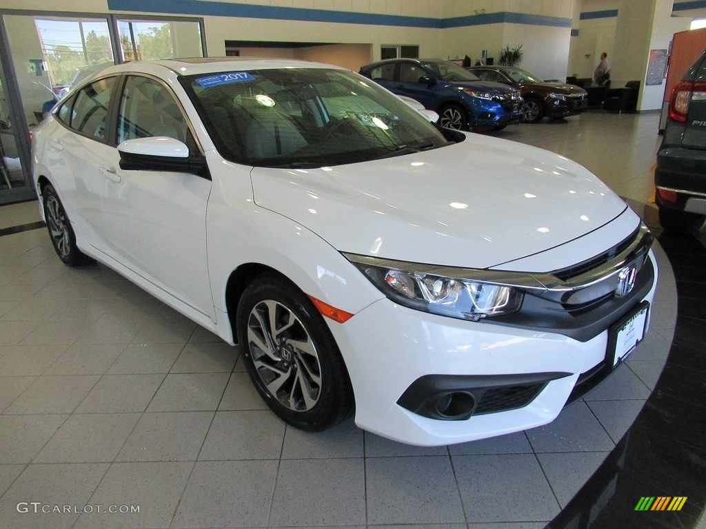 White Orchid Pearl 2017 Honda Civic EX Sedan Exterior Photo #139289841