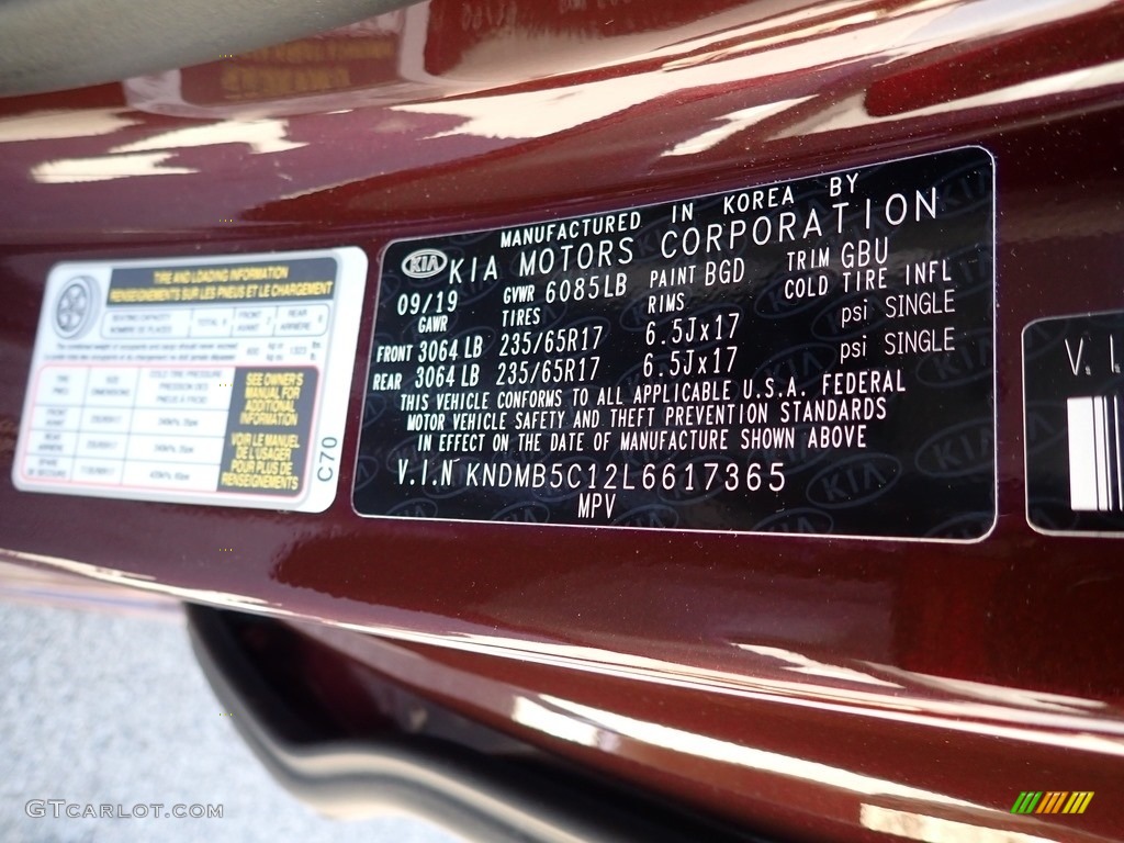2020 Sedona LX - Venetian Red / Camel Beige photo #14