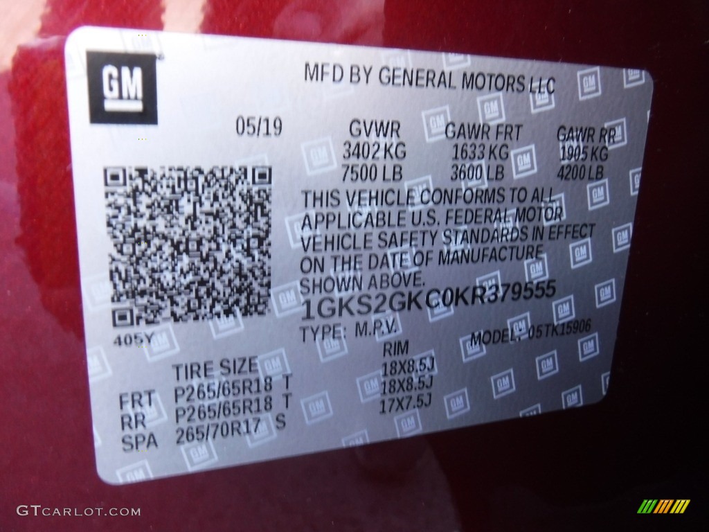 2019 Yukon SLT 4WD - Crimson Red Tintcoat / Jet Black photo #46