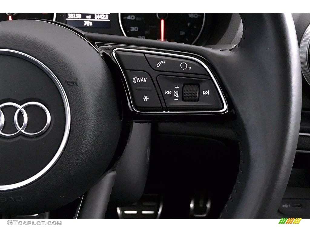 2017 Audi A3 2.0 Premium Black Steering Wheel Photo #139292331