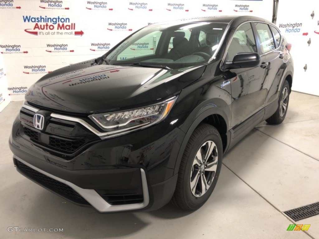 2020 CR-V LX AWD Hybrid - Crystal Black Pearl / Black photo #1