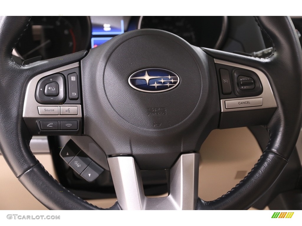 2016 Subaru Outback 2.5i Limited Warm Ivory Steering Wheel Photo #139294500