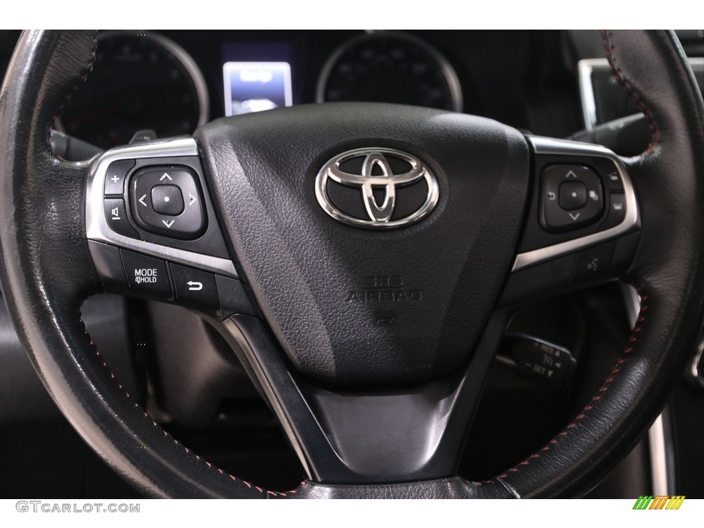 2015 Toyota Camry XSE Black Steering Wheel Photo #139295868