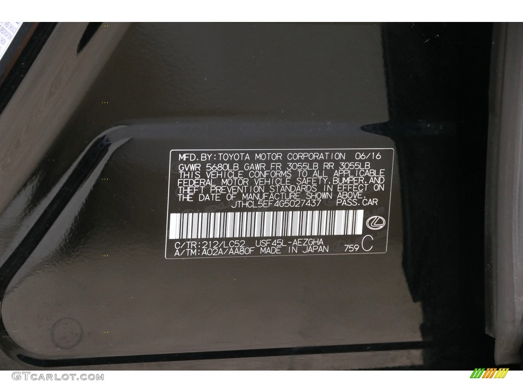 2016 LS Color Code 212 for Obsidian Photo #139302373