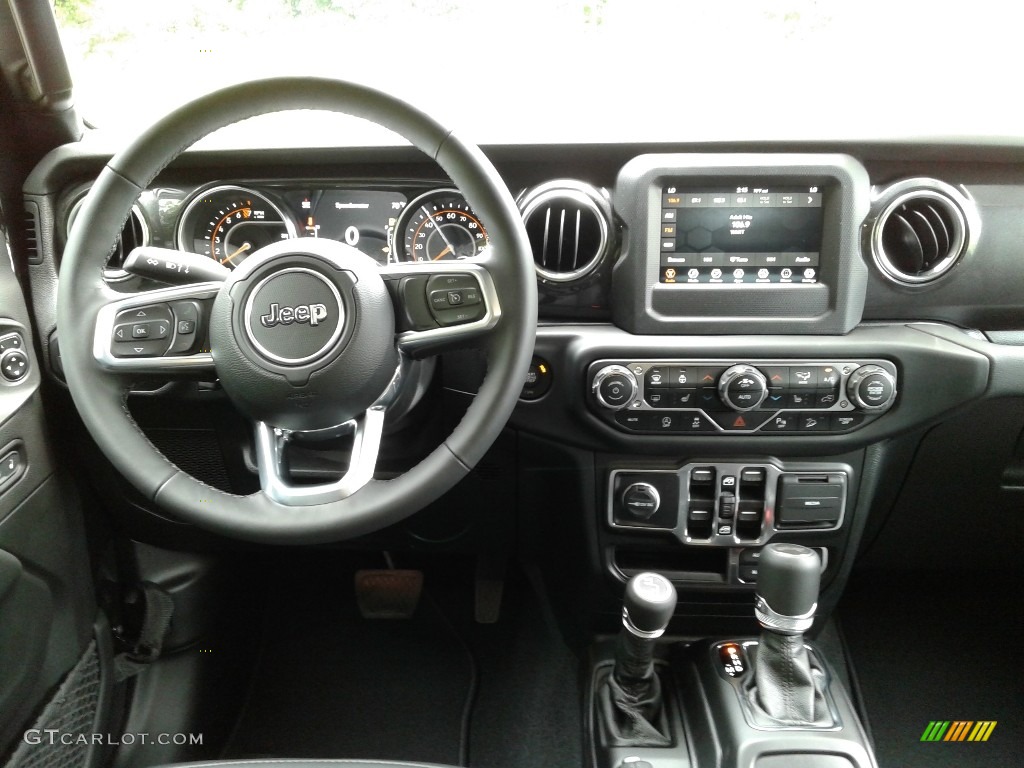 2020 Jeep Wrangler Unlimited Sahara 4x4 Black Dashboard Photo #139302787