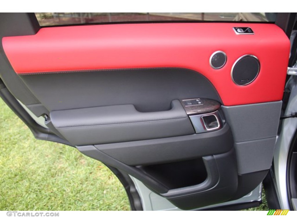2020 Land Rover Range Rover Sport HSE Dynamic Ebony/Pimento Door Panel Photo #139302804