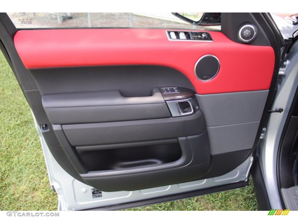 2020 Land Rover Range Rover Sport HSE Dynamic Ebony/Pimento Door Panel Photo #139302811