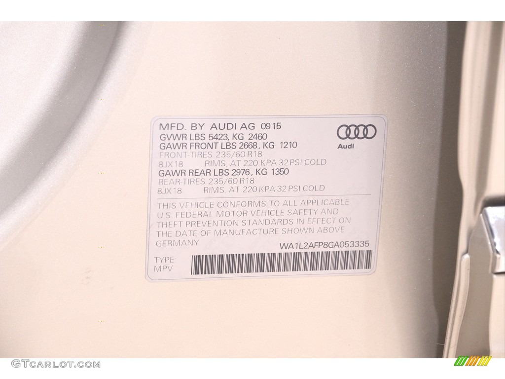 2016 Q5 2.0 TFSI Premium Plus quattro - Cuvee Silver Metallic / Black photo #19