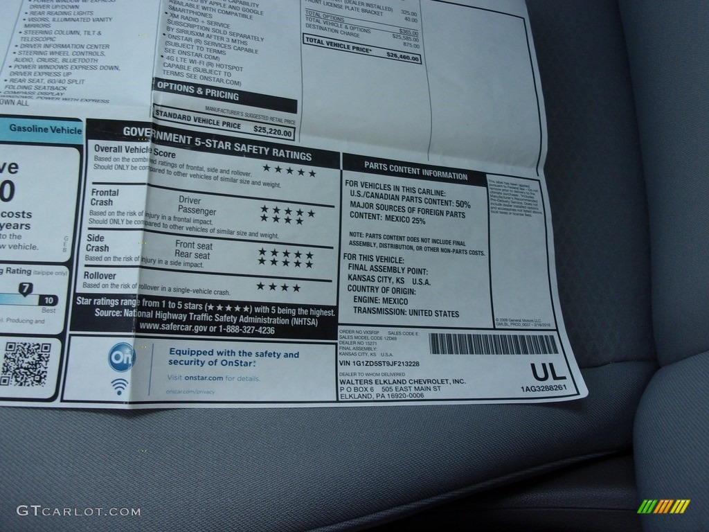2018 Malibu LT - Arctic Blue Metallic / Dark Atmosphere/­Medium Ash Gray photo #31