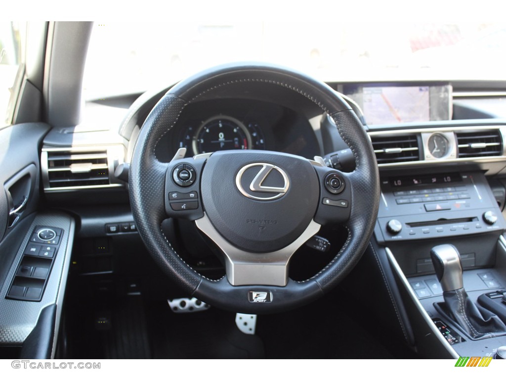 2015 Lexus IS 350 F Sport AWD Black Steering Wheel Photo #139307125