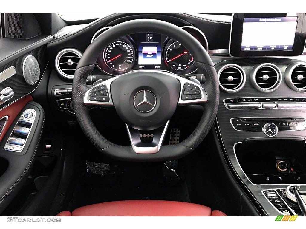 2016 Mercedes-Benz C 450 AMG Sedan Cranberry Red/Black Dashboard Photo #139308187
