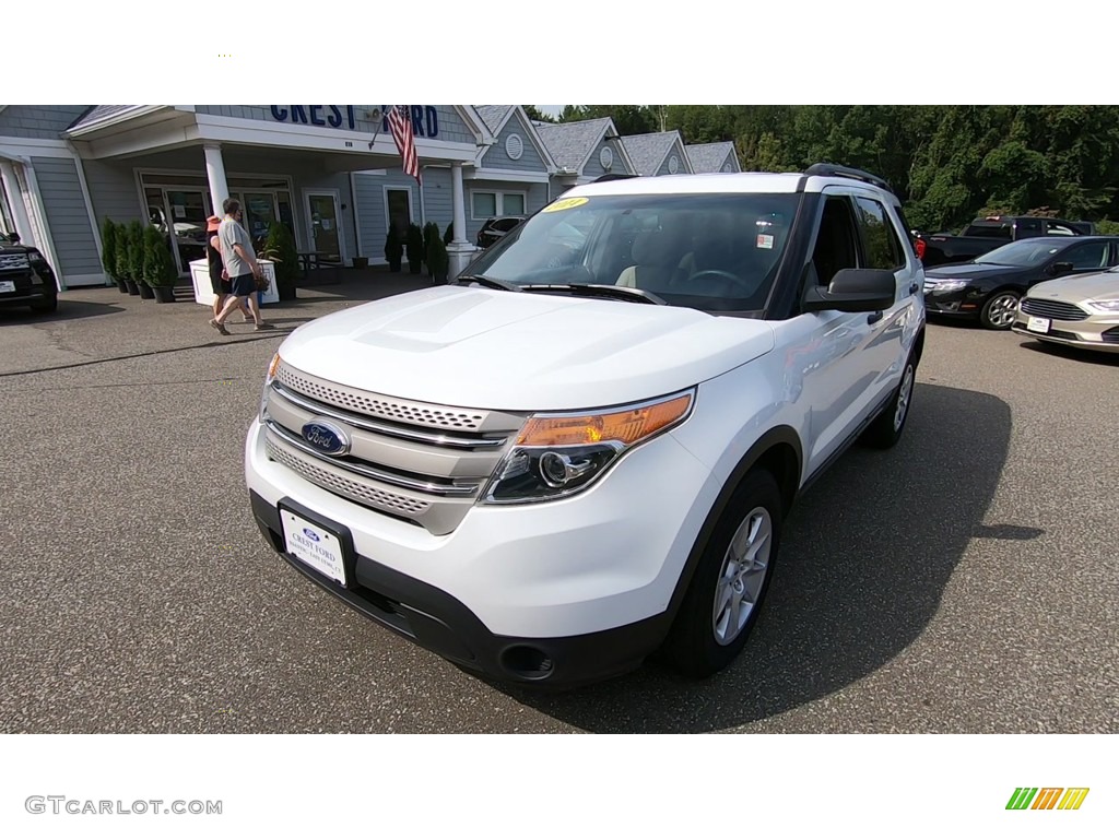2014 Explorer 4WD - Oxford White / Medium Light Stone photo #3