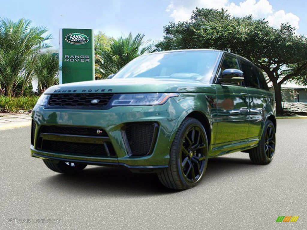 2020 Range Rover Sport SVR - British Racing Green Metallic / Ebony/Tan photo #2