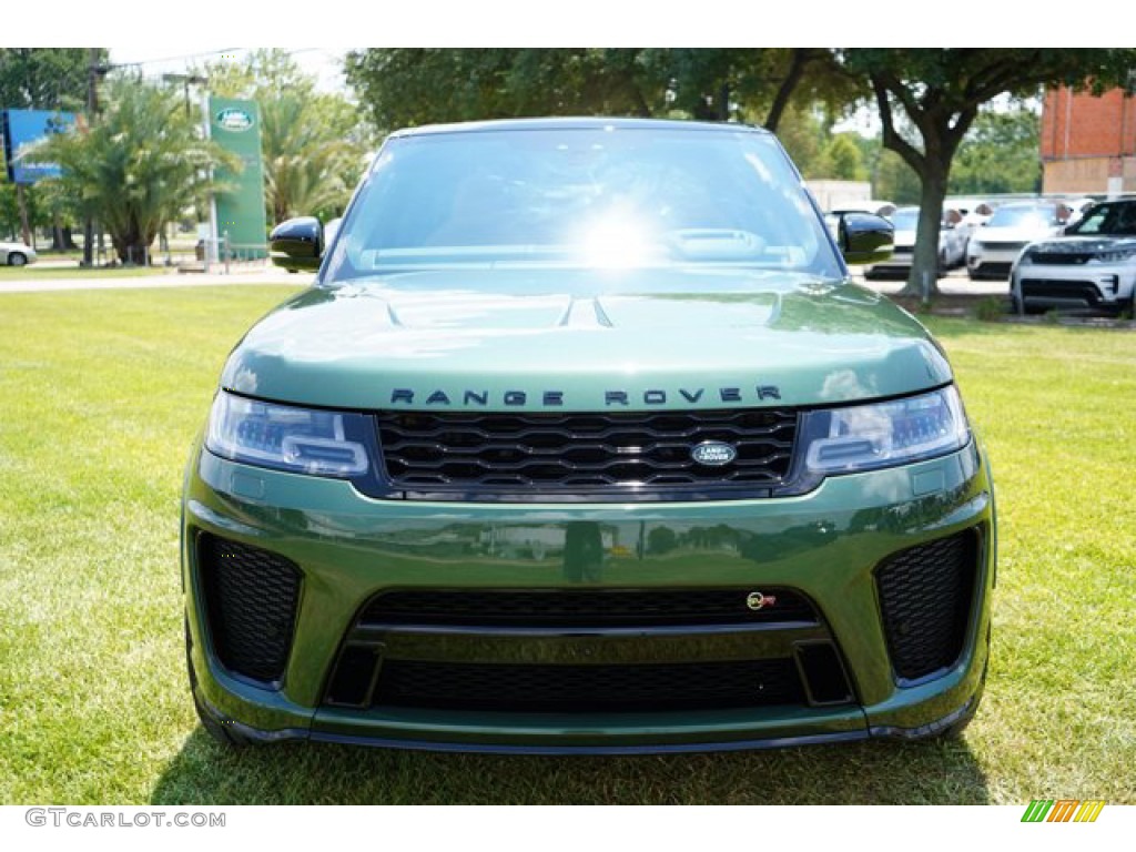 2020 Range Rover Sport SVR - British Racing Green Metallic / Ebony/Tan photo #9