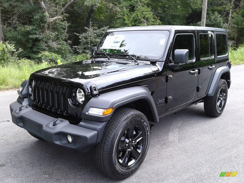 Black 2020 Jeep Wrangler Unlimited Altitude 4x4 Exterior Photo #139311211