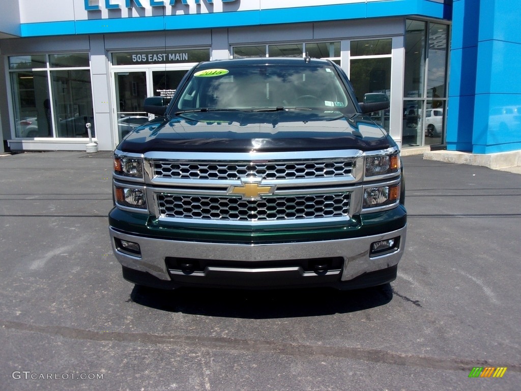 2015 Silverado 1500 LT Double Cab 4x4 - Rainforest Green Metallic / Jet Black photo #2
