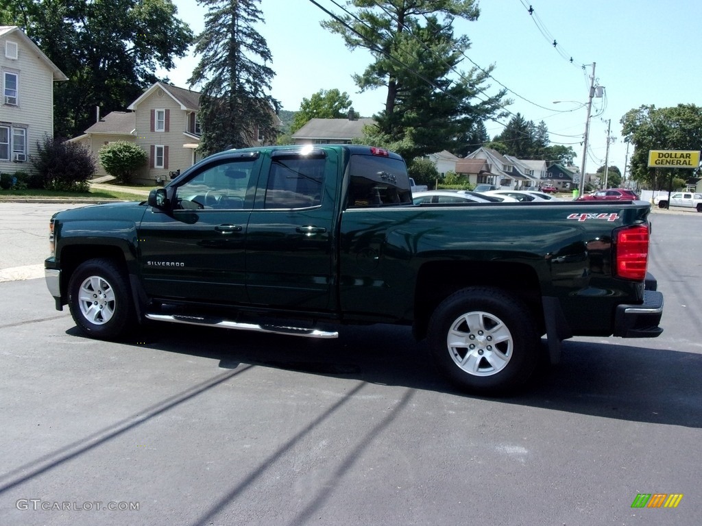 2015 Silverado 1500 LT Double Cab 4x4 - Rainforest Green Metallic / Jet Black photo #6