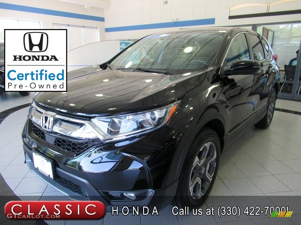 2018 CR-V EX AWD - Crystal Black Pearl / Black photo #1