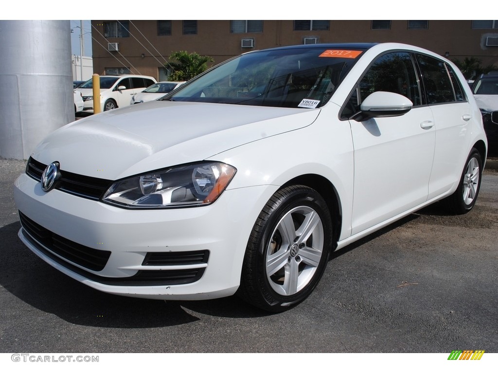Pure White 2017 Volkswagen Golf 4 Door 1.8T Wolfsburg Exterior Photo #139312846