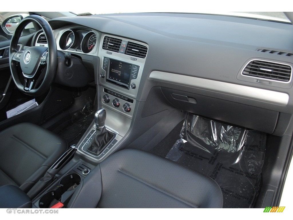 2017 Volkswagen Golf 4 Door 1.8T Wolfsburg Titan Black Dashboard Photo #139313053