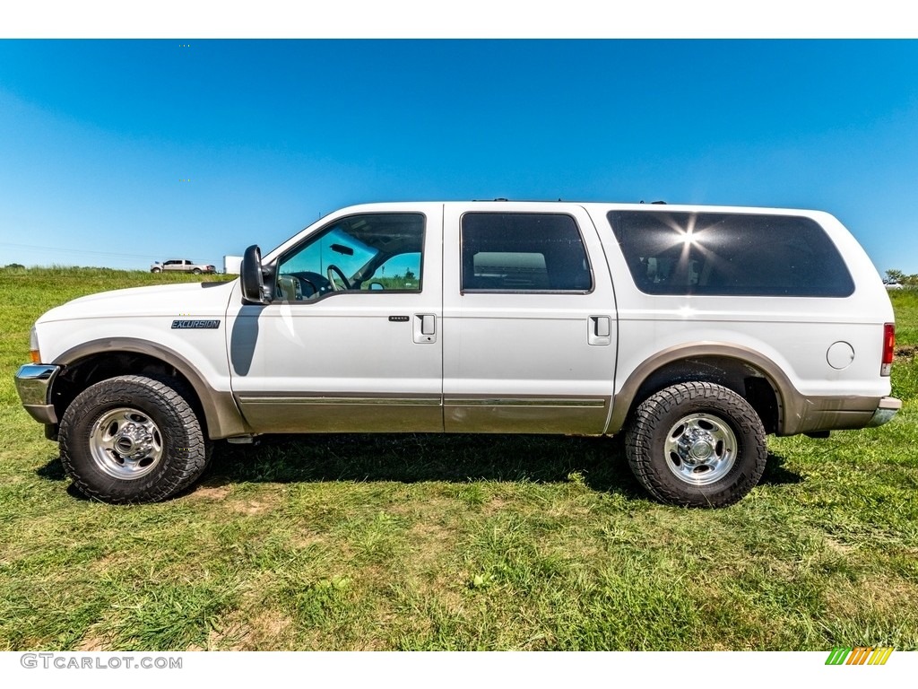2002 Excursion Limited 4x4 - Oxford White / Medium Parchment photo #7