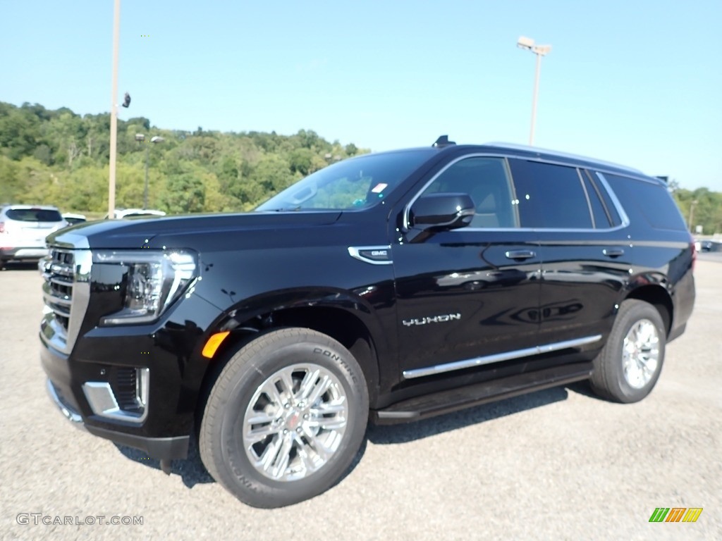 Onyx Black 2021 GMC Yukon SLT 4WD Exterior Photo #139320648