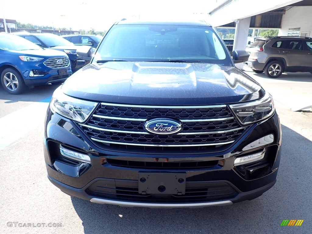 2020 Explorer XLT 4WD - Agate Black Metallic / Ebony photo #4