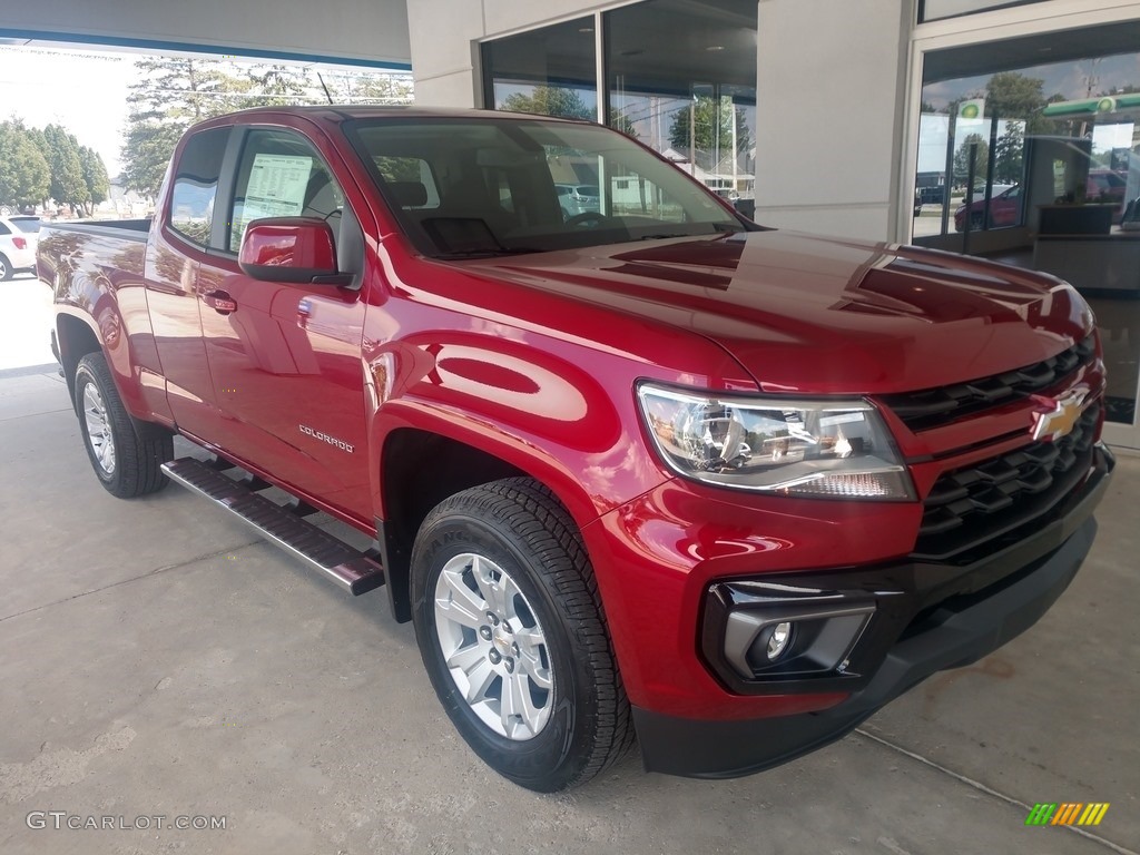 Cherry Red Tintcoat 2021 Chevrolet Colorado WT Extended Cab Exterior Photo #139321355