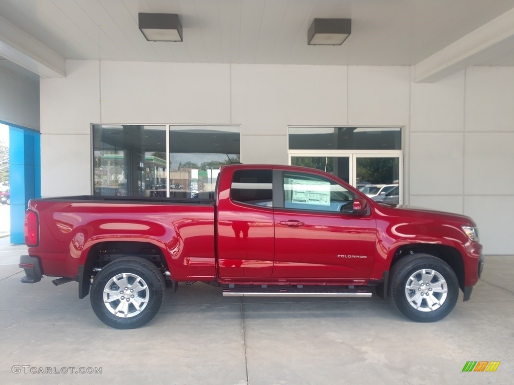 Cherry Red Tintcoat 2021 Chevrolet Colorado WT Extended Cab Exterior Photo #139321379