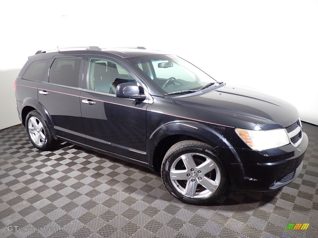 2010 Journey R/T - Brilliant Black Crystal Pearl / Dark Slate Gray photo #2