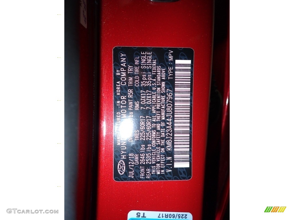2018 Tucson Color Code R5R for Gemstone Red Photo #139326884