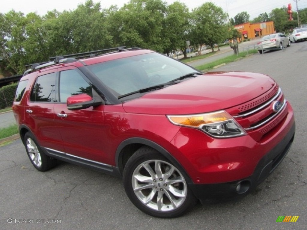 2012 Explorer Limited - Red Candy Metallic / Medium Light Stone photo #3