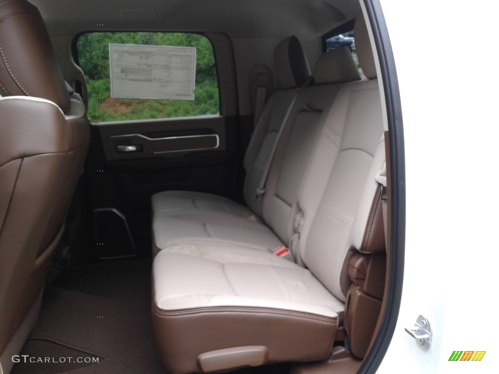 2020 2500 Laramie Mega Cab 4x4 - Pearl White / Mountain Brown/Light Frost Beige photo #14