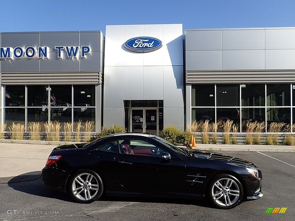 2014 SL 550 Roadster - Black / Red/Black photo #1